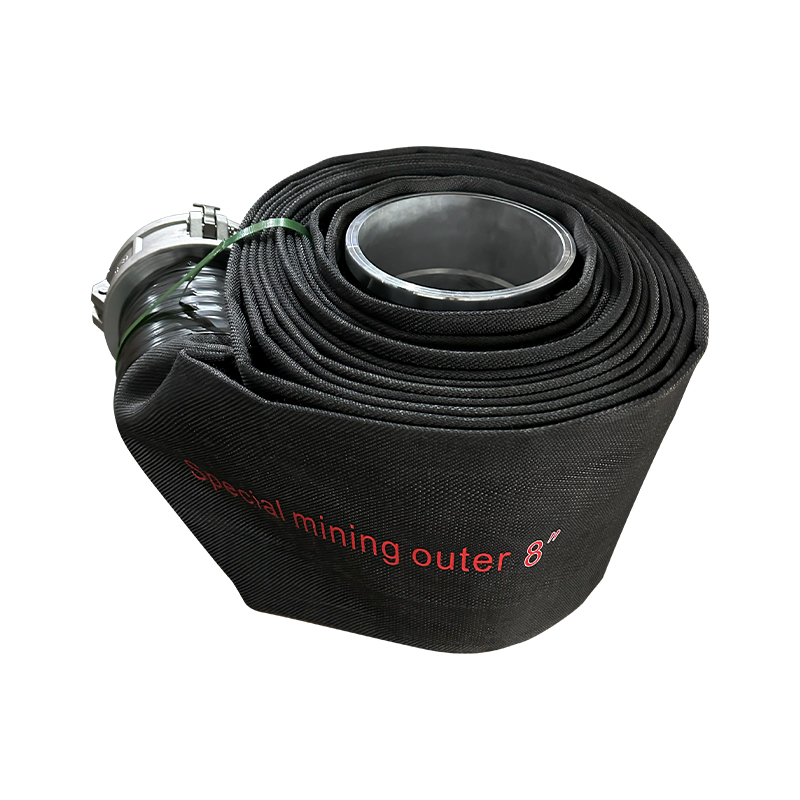 8-Inch Mining Pressure-Resistant External Drainage Flat Hose Pipe With Storz Connectors